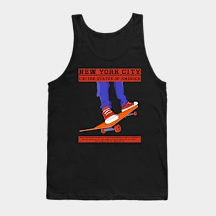 New York City, USA Cool Skateboard Tank Top